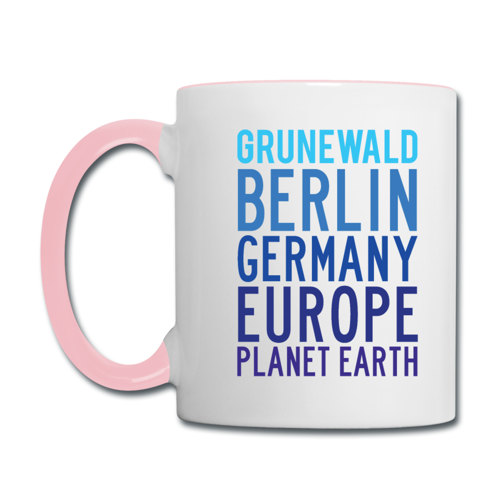 Grunewald Planet Earth - Tasse zweifarbig - Weiß/Pink