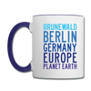 Grunewald Planet Earth - Tasse zweifarbig - Weiß/Kobaltblau