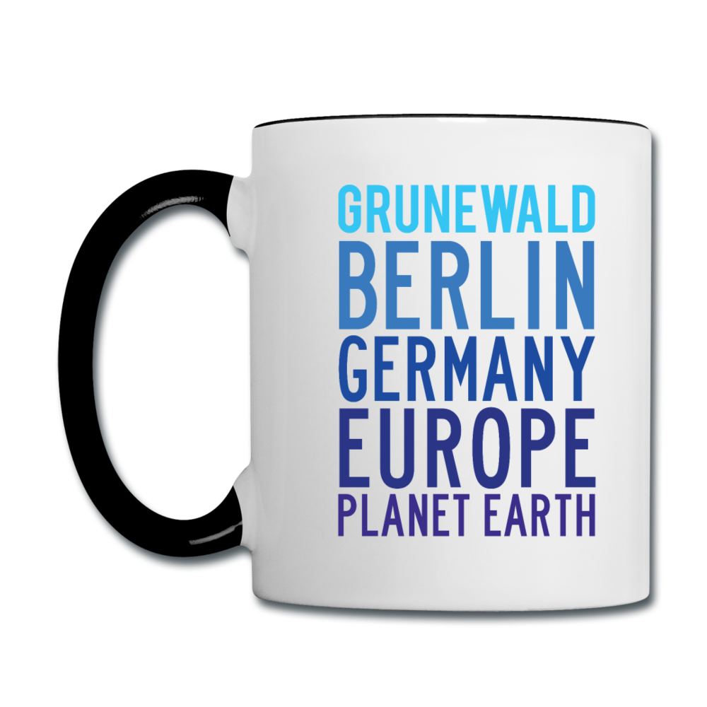 Grunewald Planet Earth - Tasse zweifarbig - Weiß/Schwarz