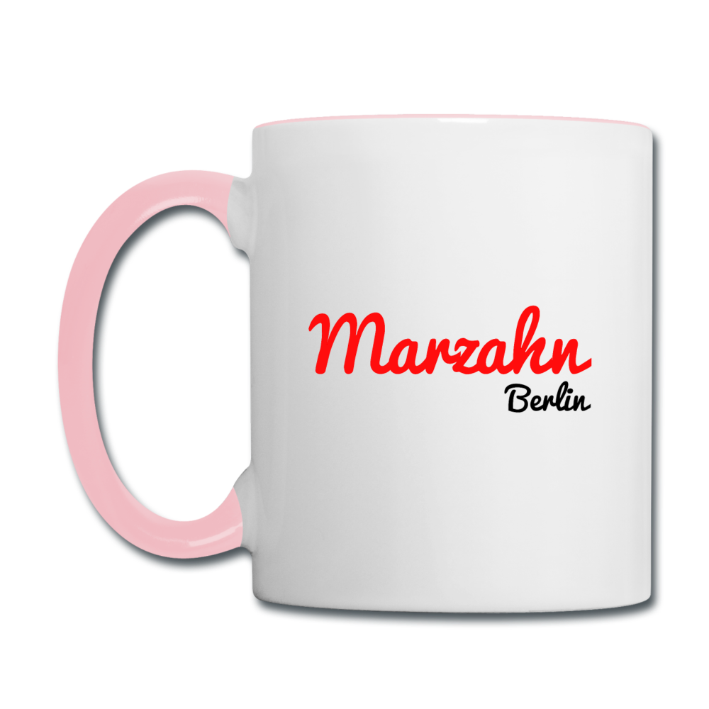 Marzahn Berlin - Tasse zweifarbig - Weiß/Pink