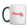Marzahn Berlin - Tasse zweifarbig - Weiß/Dunkelgrün