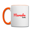 Marzahn Berlin - Tasse zweifarbig - Weiß/Orange