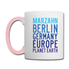 Marzahn Planet Earth - Tasse zweifarbig - Weiß/Pink