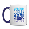 Marzahn Planet Earth - Tasse zweifarbig - Weiß/Kobaltblau