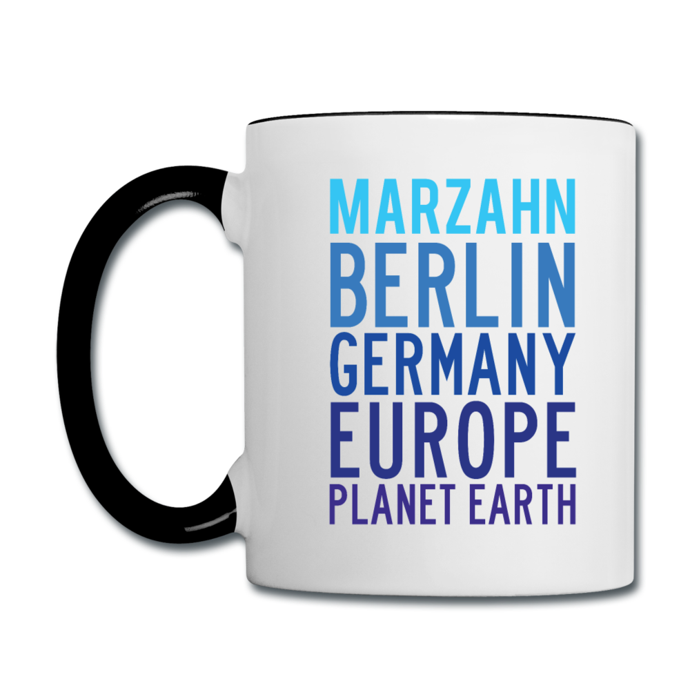 Marzahn Planet Earth - Tasse zweifarbig - Weiß/Schwarz