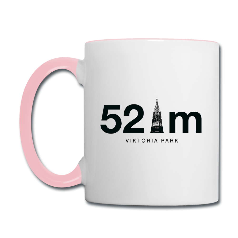 52 m Viktoria Park - Tasse zweifarbig - Weiß/Pink