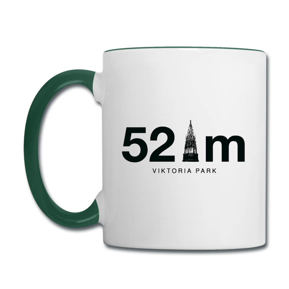 52 m Viktoria Park - Tasse zweifarbig - Weiß/Dunkelgrün