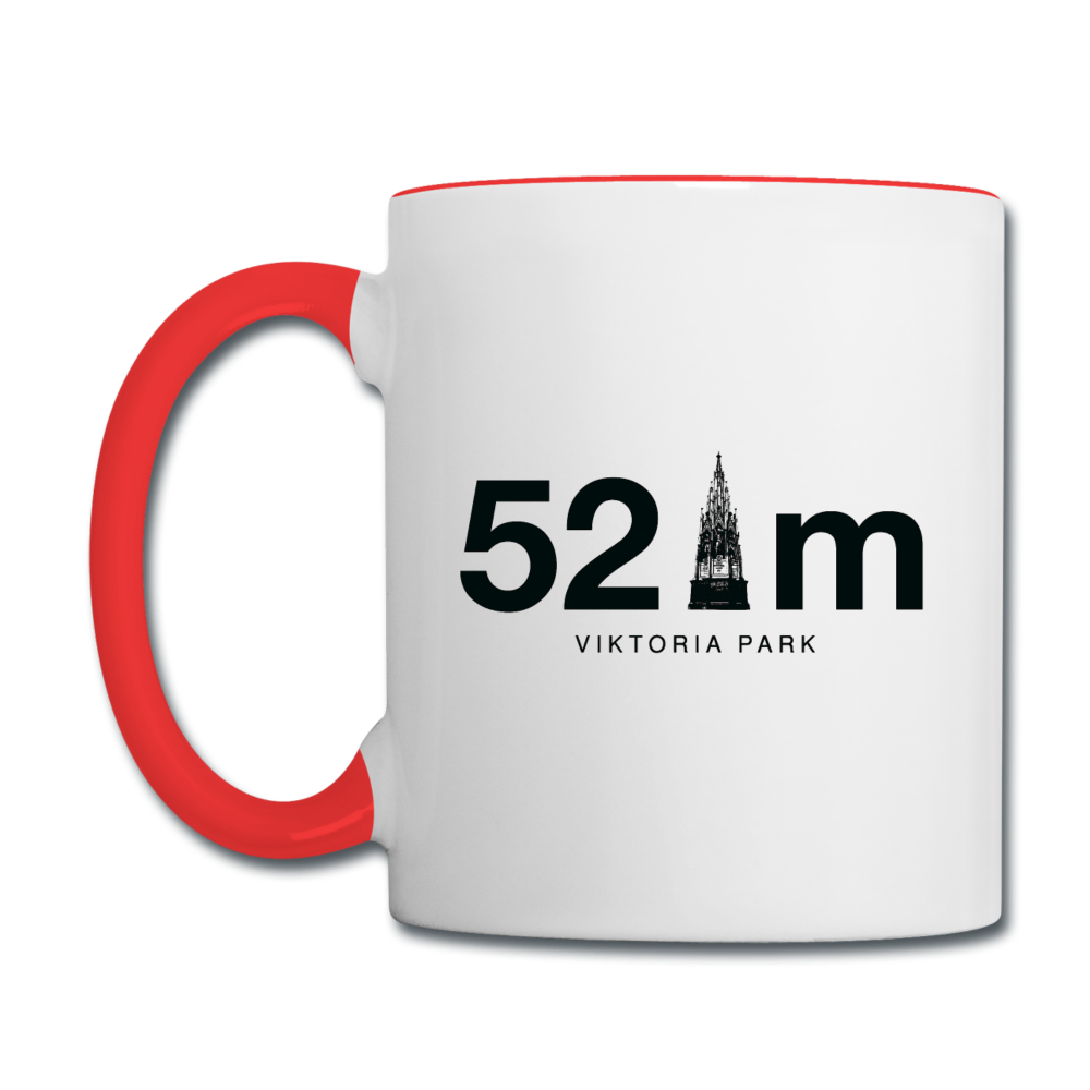 52 m Viktoria Park - Tasse zweifarbig - Weiß/Rot