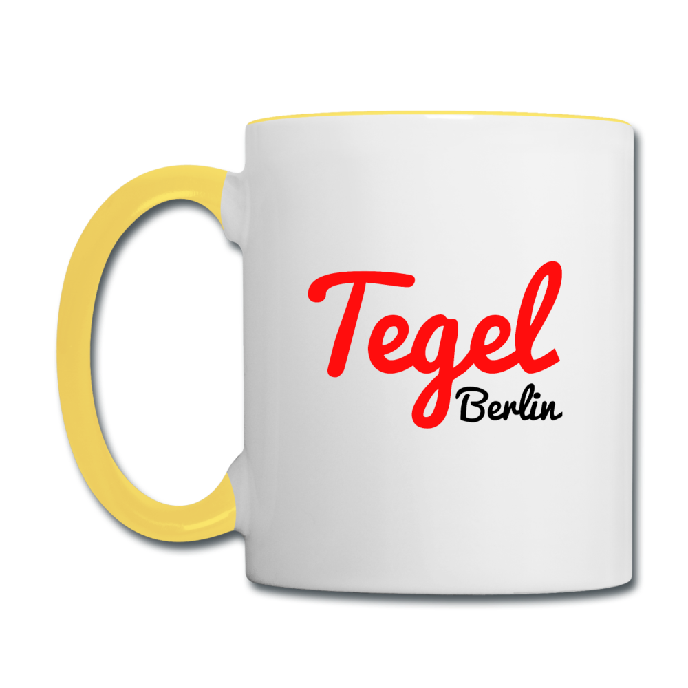 Tegel Berlin - Tasse zweifarbig - Weiß/Gelb