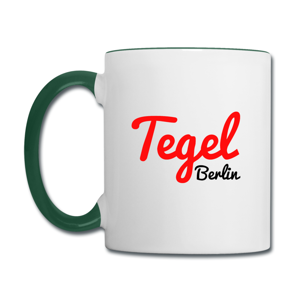 Tegel Berlin - Tasse zweifarbig - Weiß/Dunkelgrün
