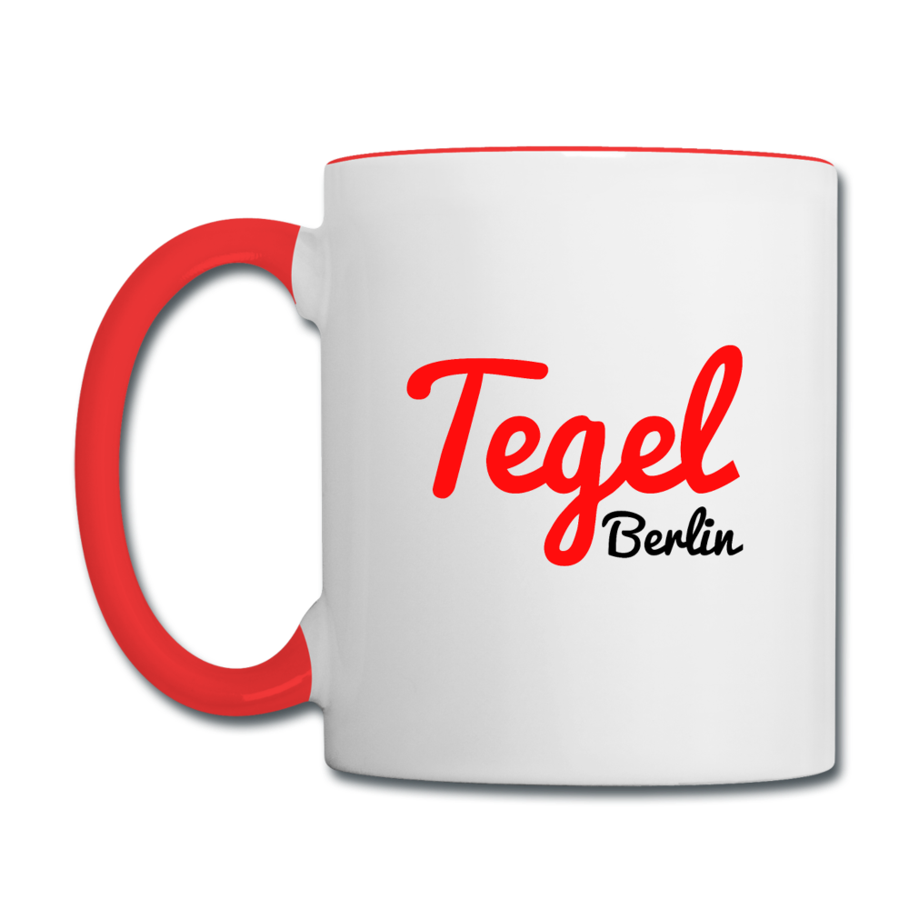Tegel Berlin - Tasse zweifarbig - Weiß/Rot