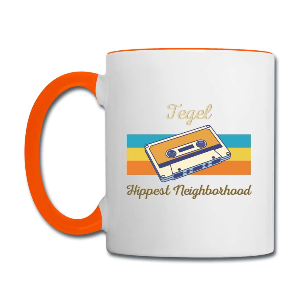 Tegel Hippest Neighborhood - Tasse zweifarbig - Weiß/Orange