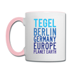 Tegel Planet Earth - Tasse zweifarbig - Weiß/Pink
