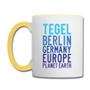 Tegel Planet Earth - Tasse zweifarbig - Weiß/Gelb