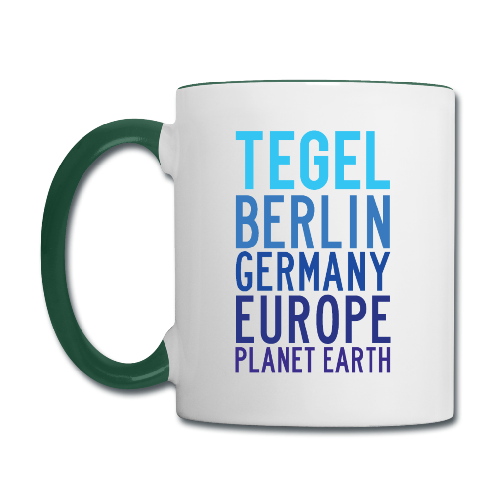 Tegel Planet Earth - Tasse zweifarbig - Weiß/Dunkelgrün