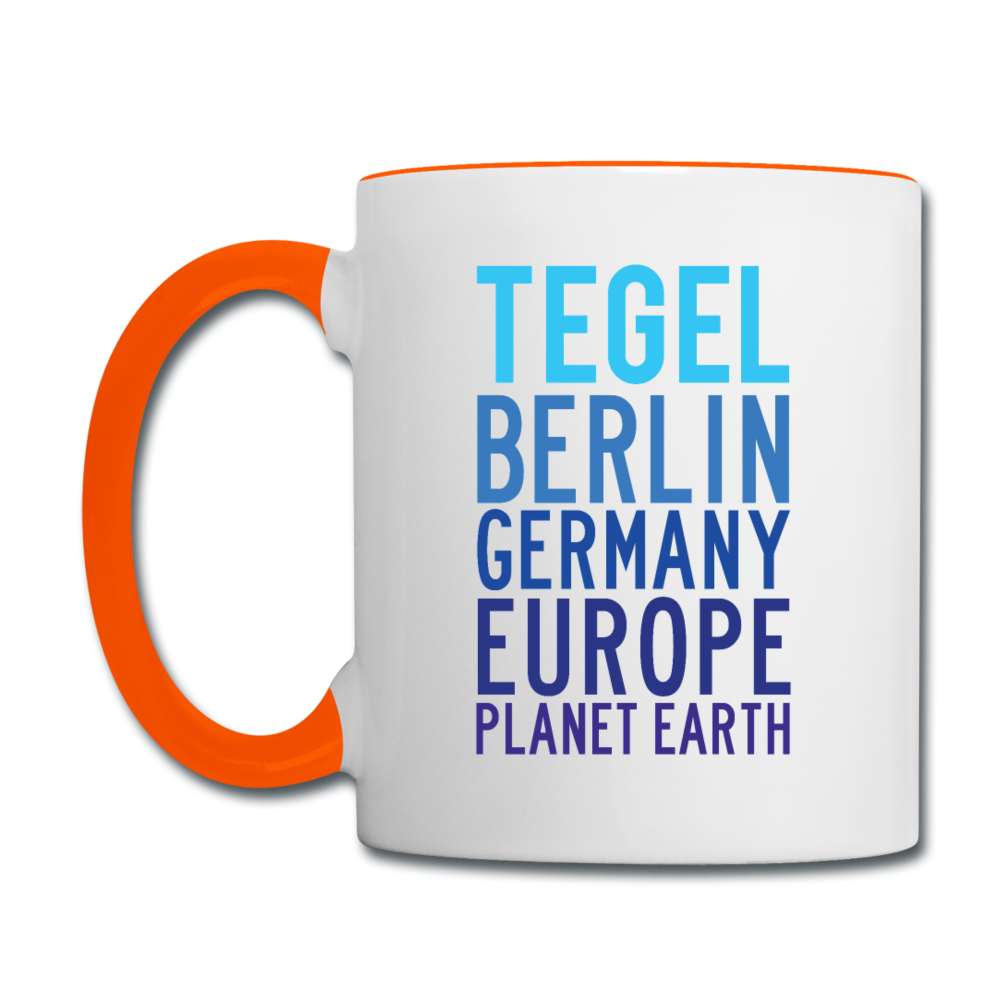 Tegel Planet Earth - Tasse zweifarbig - Weiß/Orange