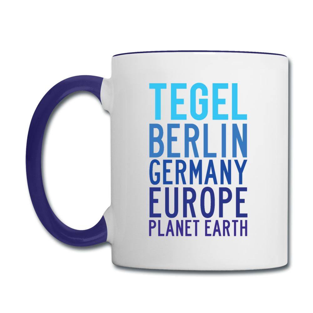 Tegel Planet Earth - Tasse zweifarbig - Weiß/Kobaltblau