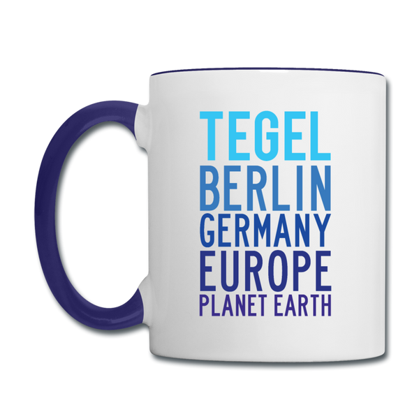 Tegel Planet Earth - Tasse zweifarbig - Weiß/Kobaltblau