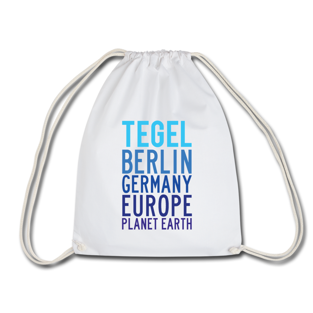 Tegel Planet Earth - Turnbeutel - Weiß