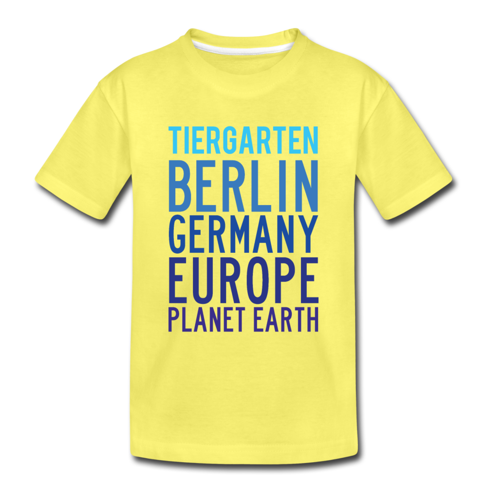 Tiergarten Planet Earth - Kinder Premium T-Shirt - Gelb