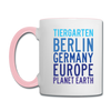 Tiergarten Planet Earth - Tasse zweifarbig - Weiß/Pink