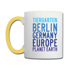 Tiergarten Planet Earth - Tasse zweifarbig - Weiß/Gelb