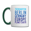 Tiergarten Planet Earth - Tasse zweifarbig - Weiß/Dunkelgrün