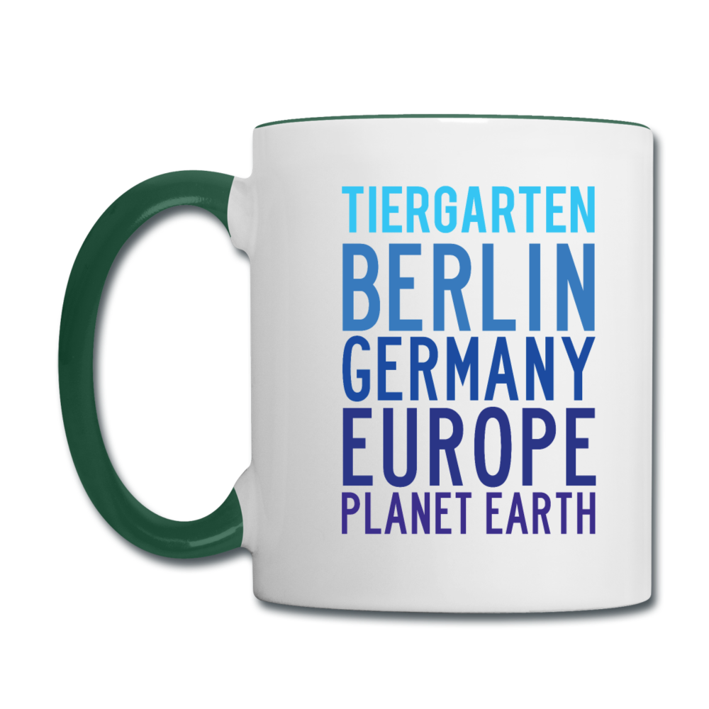 Tiergarten Planet Earth - Tasse zweifarbig - Weiß/Dunkelgrün
