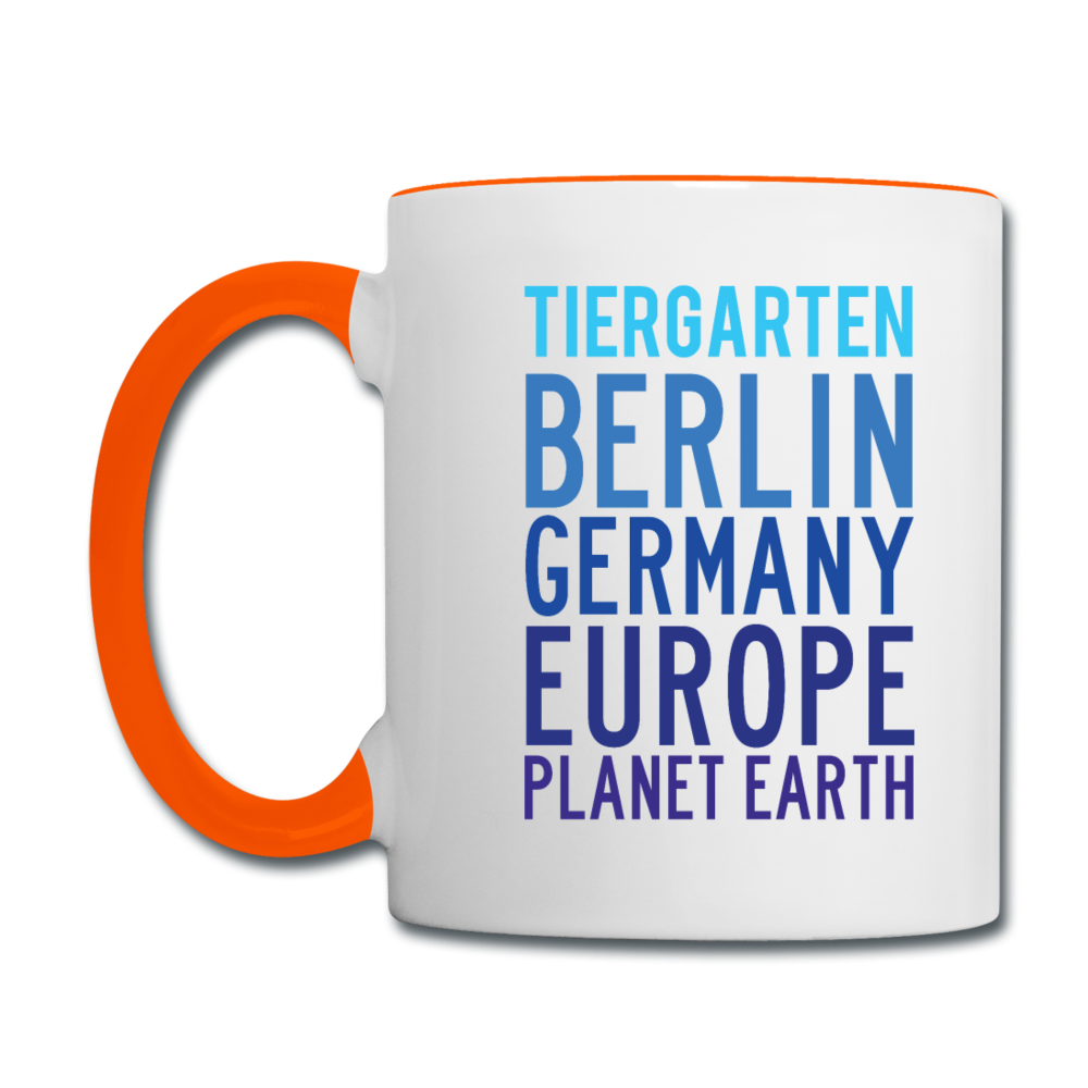 Tiergarten Planet Earth - Tasse zweifarbig - Weiß/Orange