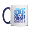 Tiergarten Planet Earth - Tasse zweifarbig - Weiß/Kobaltblau