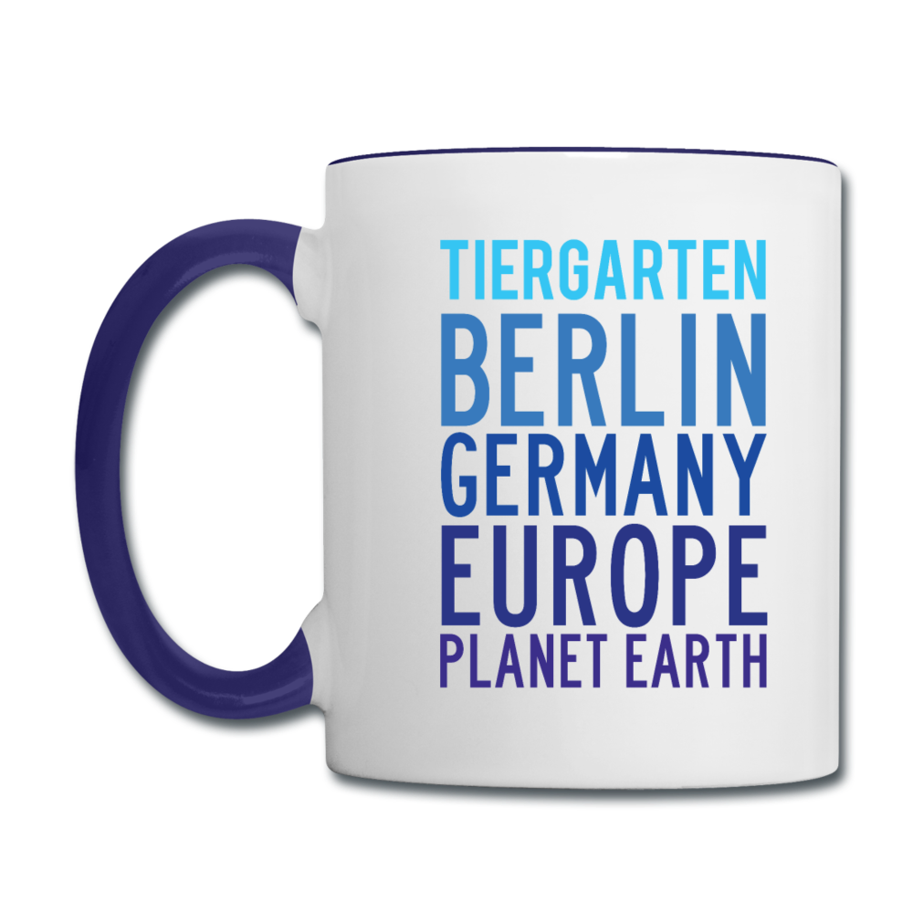 Tiergarten Planet Earth - Tasse zweifarbig - Weiß/Kobaltblau