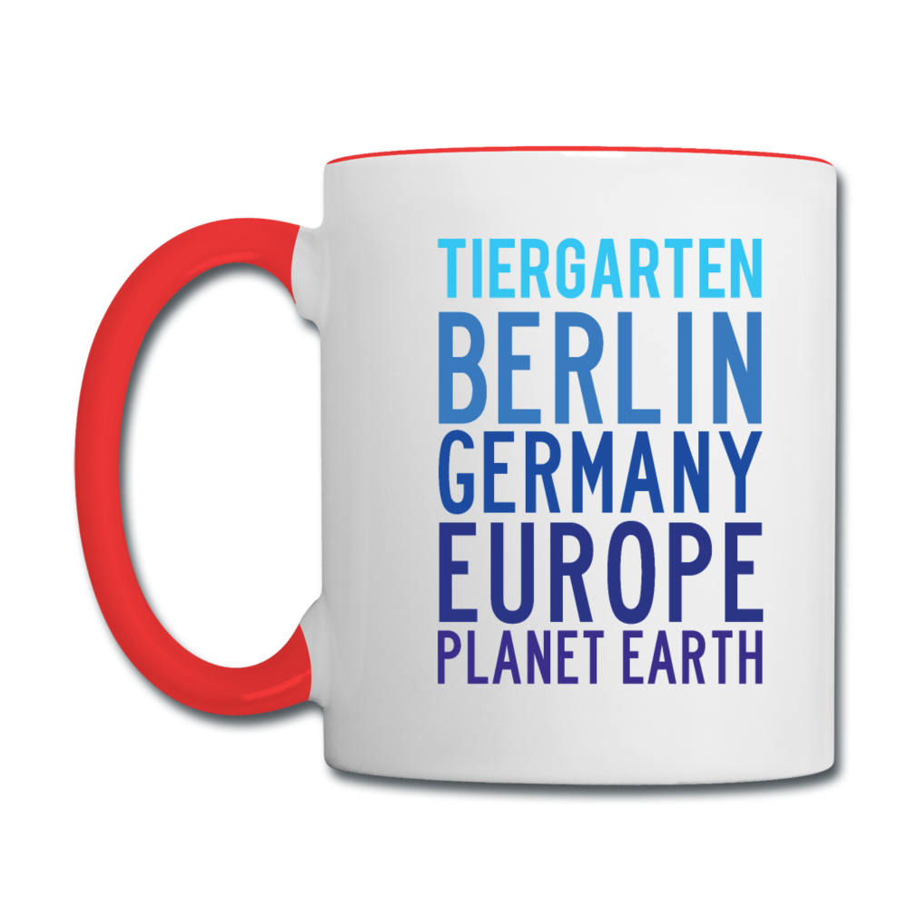 Tiergarten Planet Earth - Tasse zweifarbig - Weiß/Rot