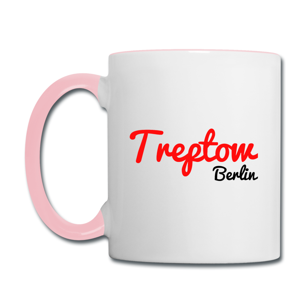 Treptow Berlin - Tasse zweifarbig - Weiß/Pink