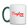 Treptow Berlin - Tasse zweifarbig - Weiß/Dunkelgrün