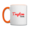 Treptow Berlin - Tasse zweifarbig - Weiß/Orange