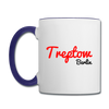 Treptow Berlin - Tasse zweifarbig - Weiß/Kobaltblau