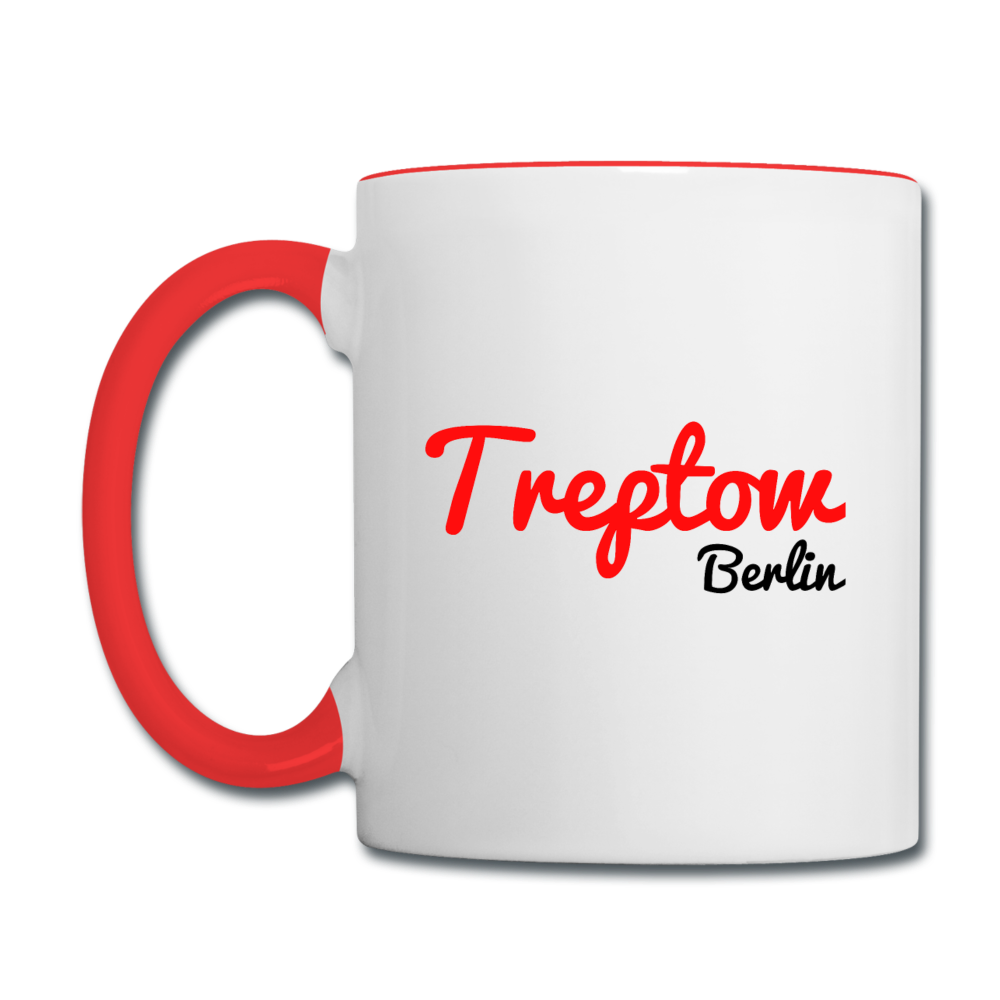 Treptow Berlin - Tasse zweifarbig - Weiß/Rot