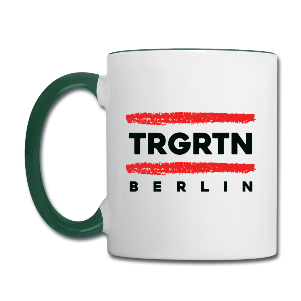 TRGRTN - Tasse zweifarbig - Weiß/Dunkelgrün