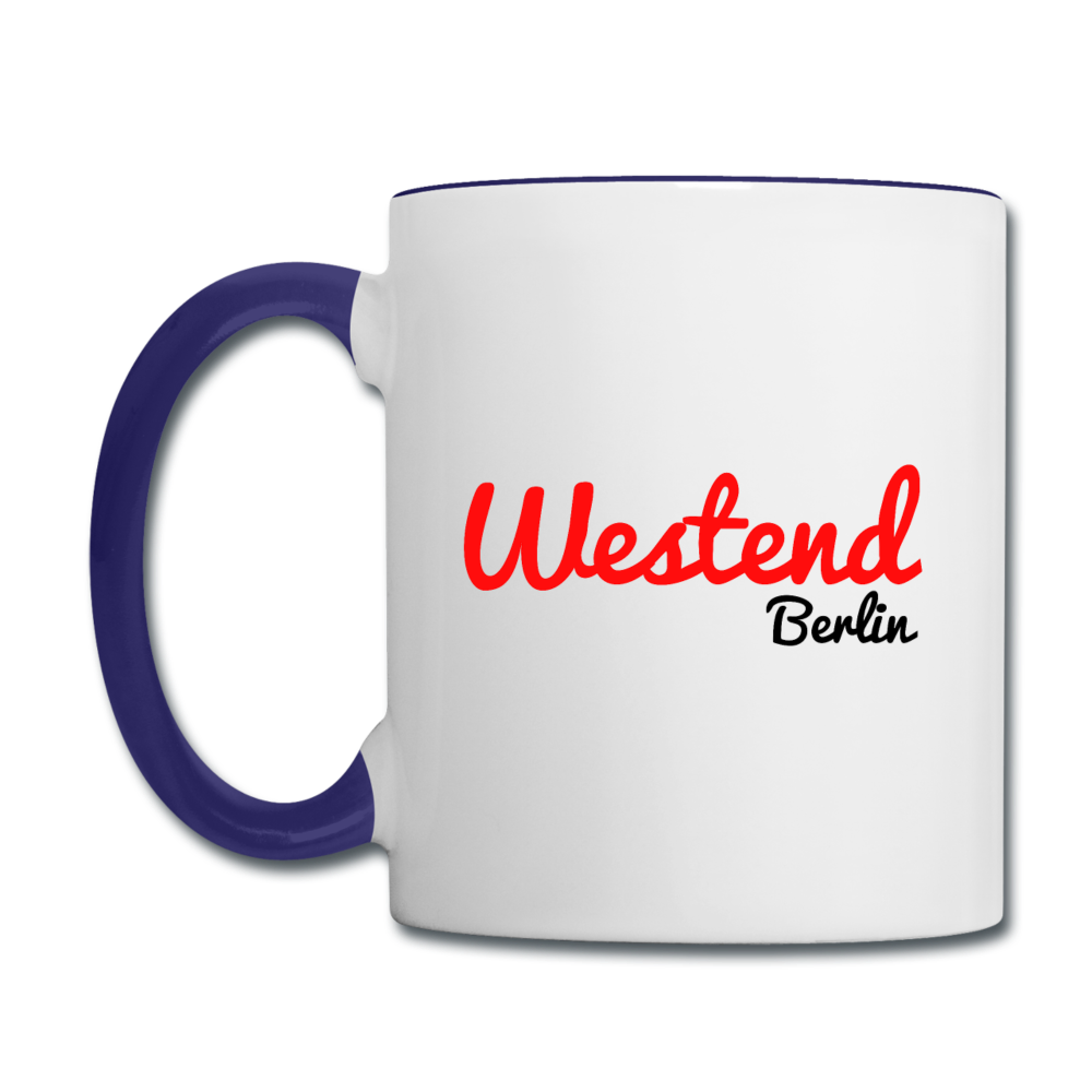 Westend Berlin - Tasse zweifarbig - Weiß/Kobaltblau