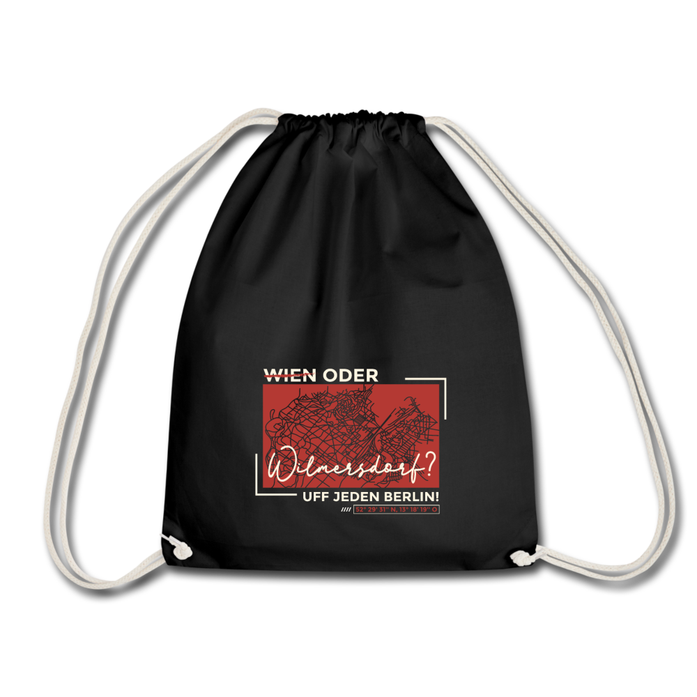 Wien Oder Wilmersdorf Uff Jeden Berlin - Turnbeutel - Schwarz