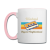 Westend Hippest Neighborhood - Tasse zweifarbig - Weiß/Pink