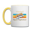 Westend Hippest Neighborhood - Tasse zweifarbig - Weiß/Gelb