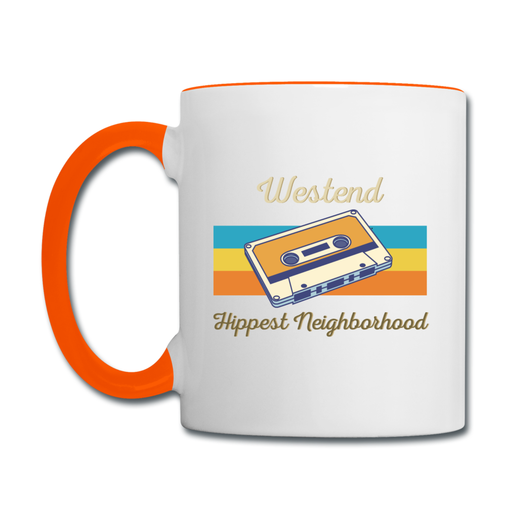 Westend Hippest Neighborhood - Tasse zweifarbig - Weiß/Orange