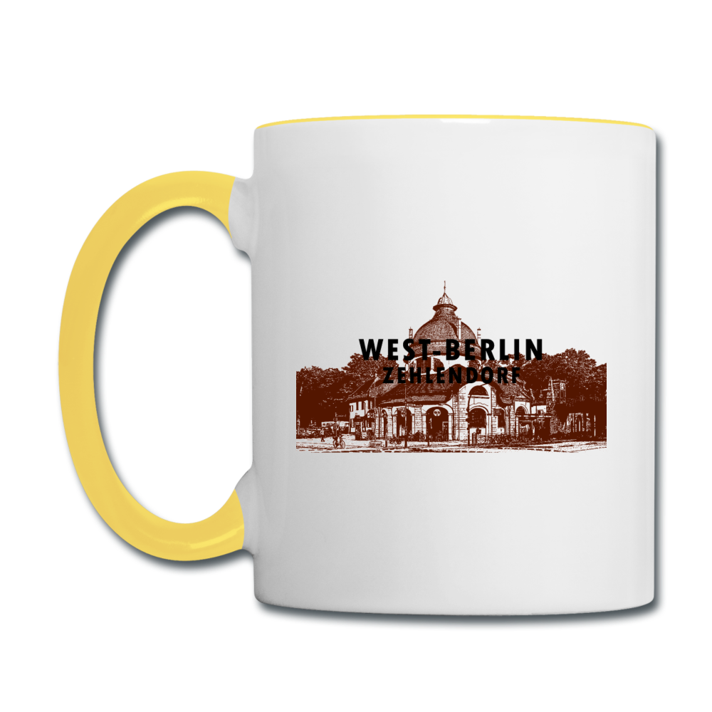 Mexikoplatz - Tasse zweifarbig - Weiß/Gelb