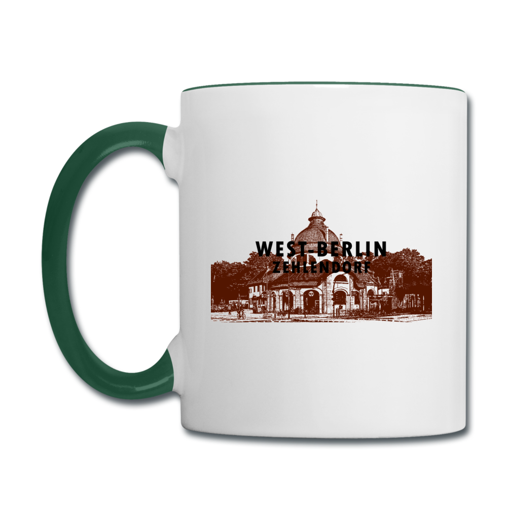 Mexikoplatz - Tasse zweifarbig - Weiß/Dunkelgrün