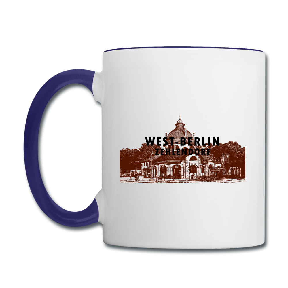 Mexikoplatz - Tasse zweifarbig - Weiß/Kobaltblau