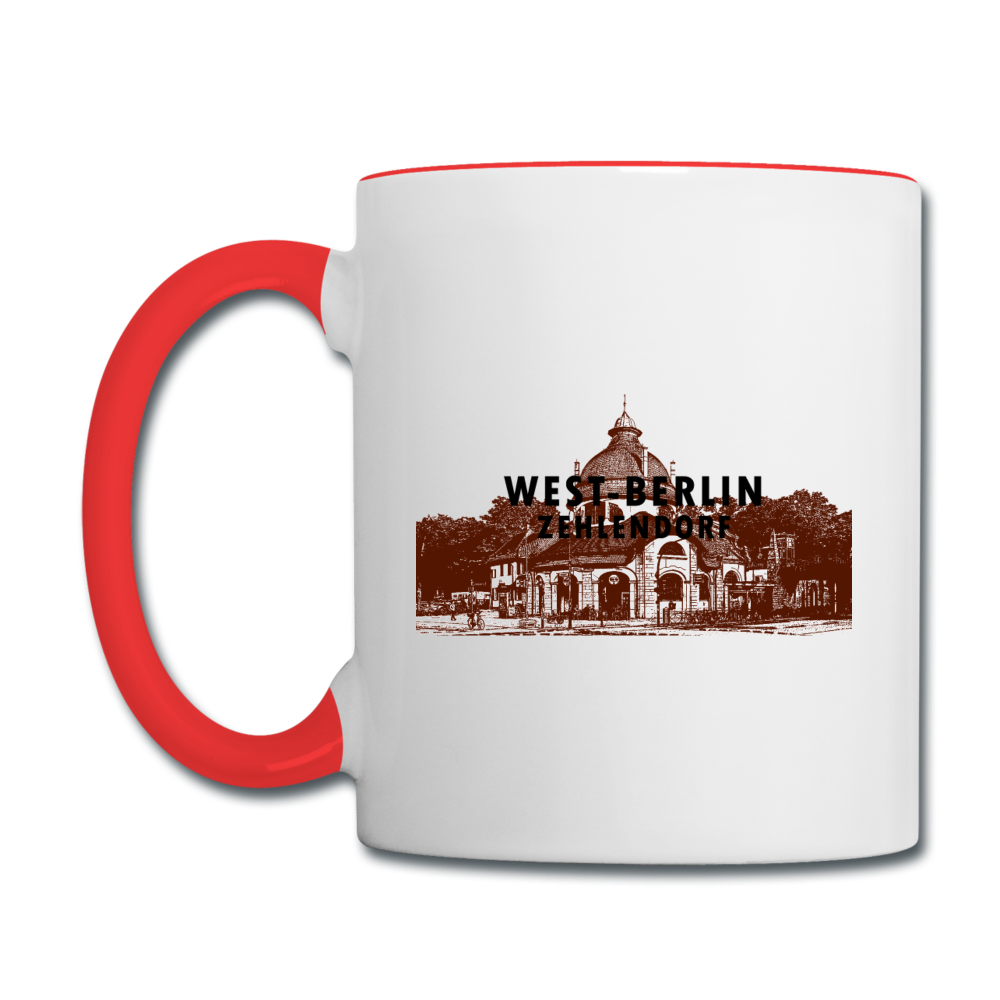 Mexikoplatz - Tasse zweifarbig - Weiß/Rot