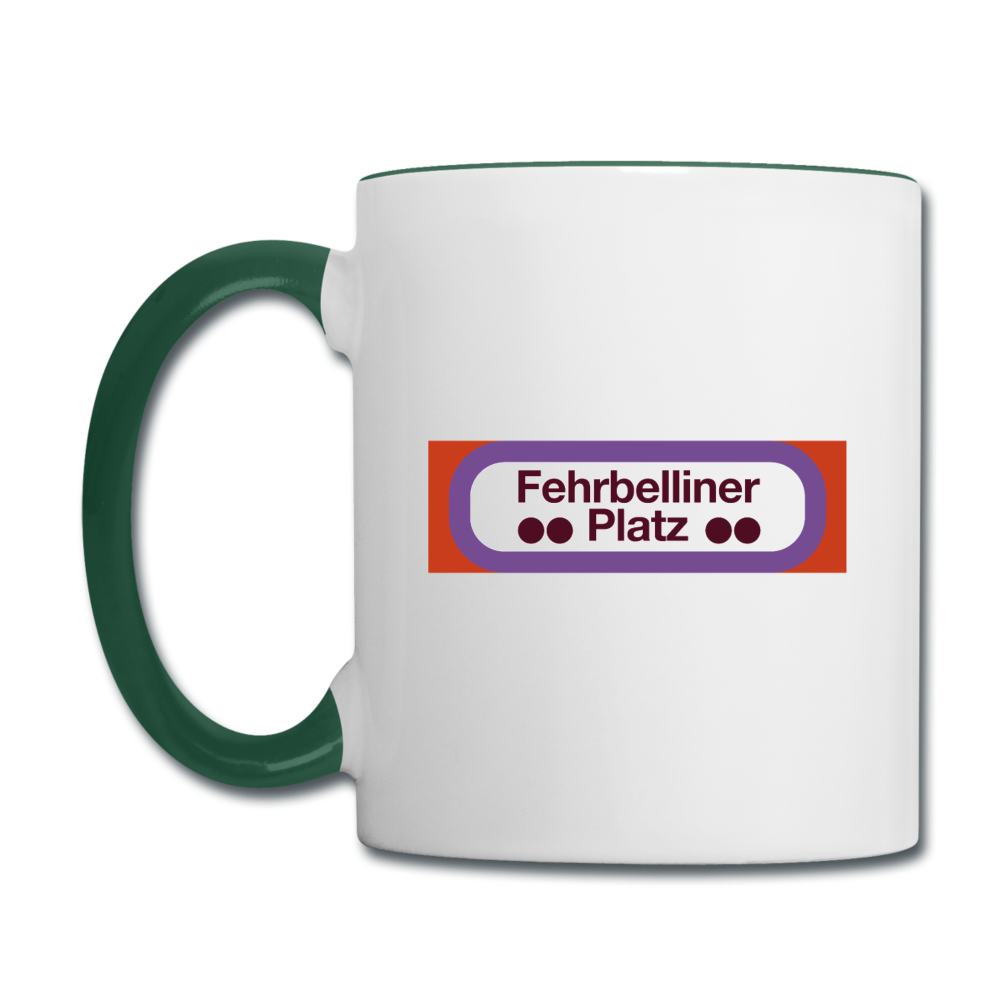 Fehrbelliner platz - Tasse zweifarbig - Weiß/Dunkelgrün