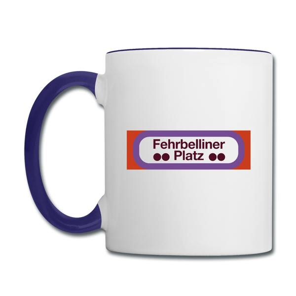 Fehrbelliner platz - Tasse zweifarbig - Weiß/Kobaltblau