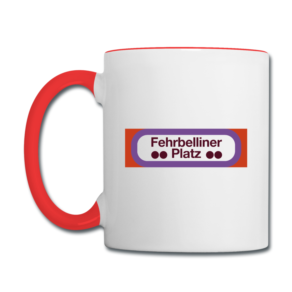 Fehrbelliner platz - Tasse zweifarbig - Weiß/Rot